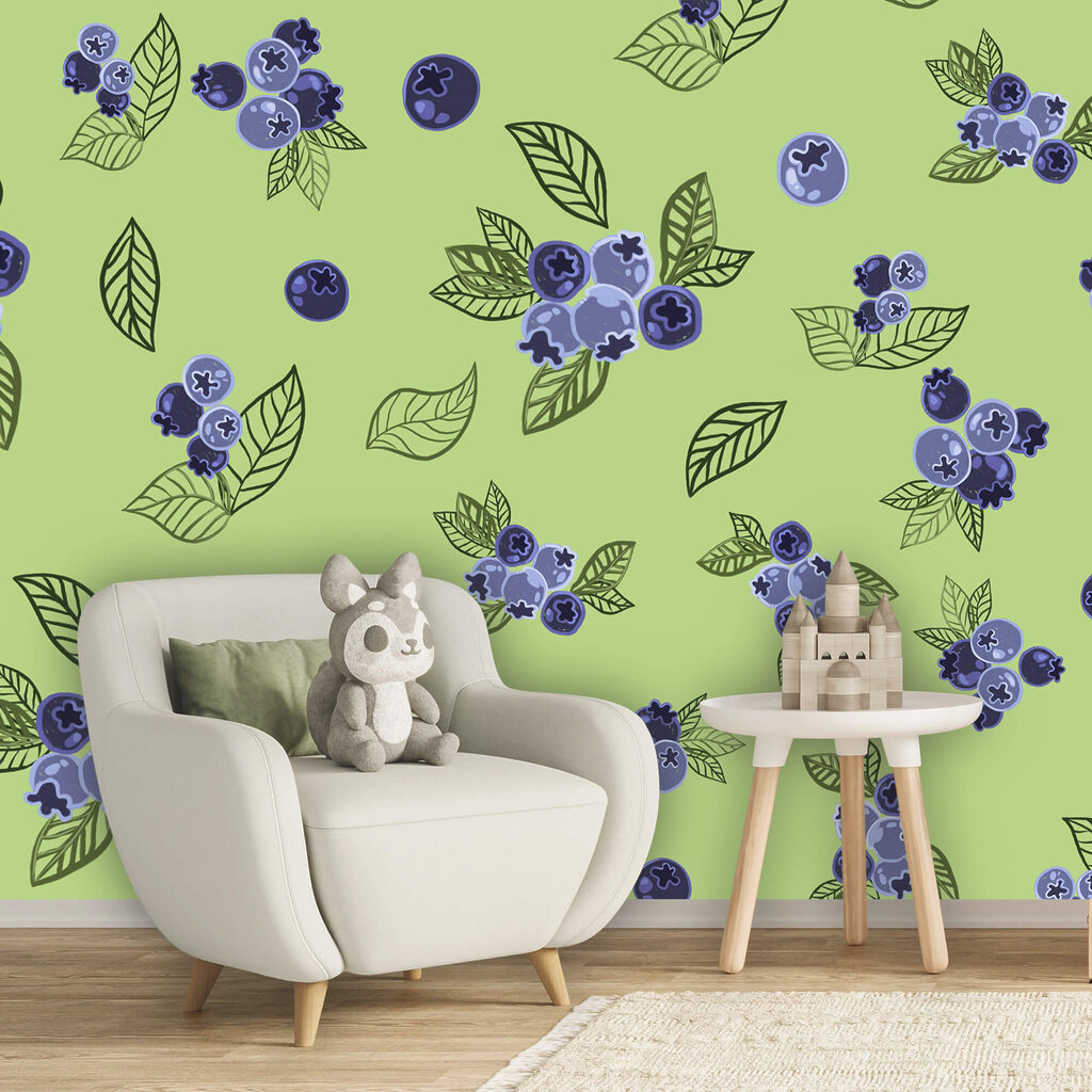Bacche blu su verde — ambiente 1