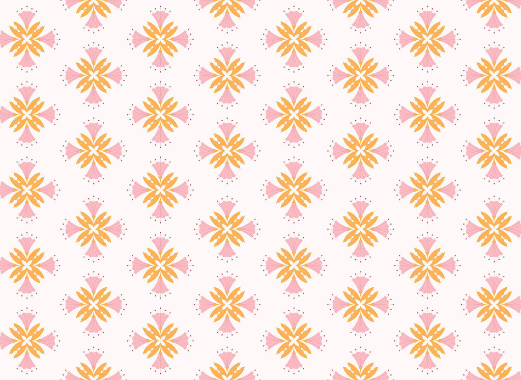 Stelle rosa e gialle — design completo