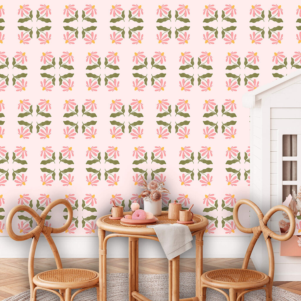Fiori rosa, steli verdi — ambiente 1