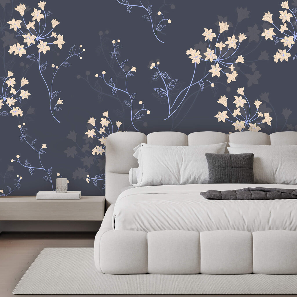 Fiorellini su blu ardesia — ambiente 1