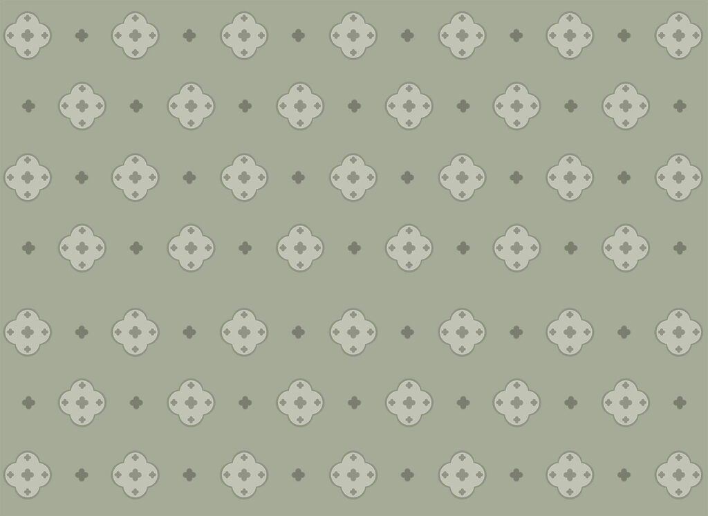 Piccoli ornamenti grigio-verdi — design completo