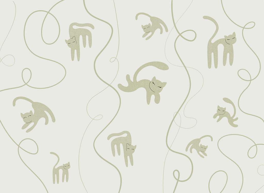 Gatti tra linee sinuose — design completo