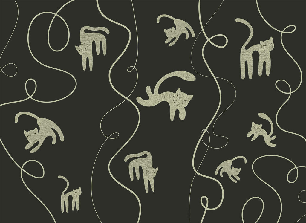 Gatti tra linee sinuose — design completo