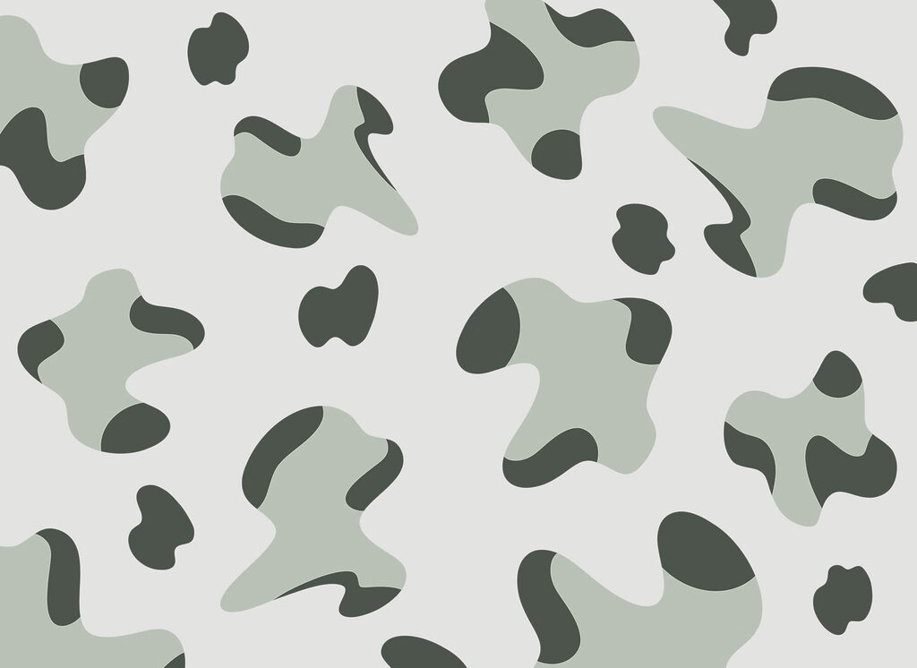 Macchie tonde grigio-verdi — design completo
