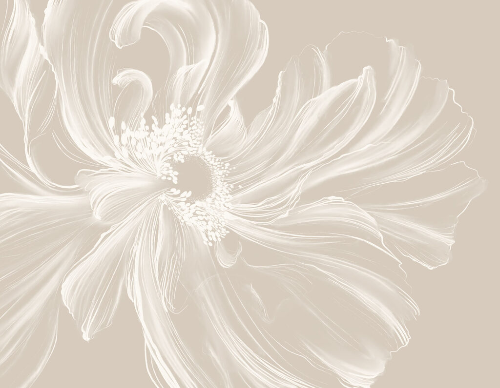 Fiore a linee ondulate — design completo