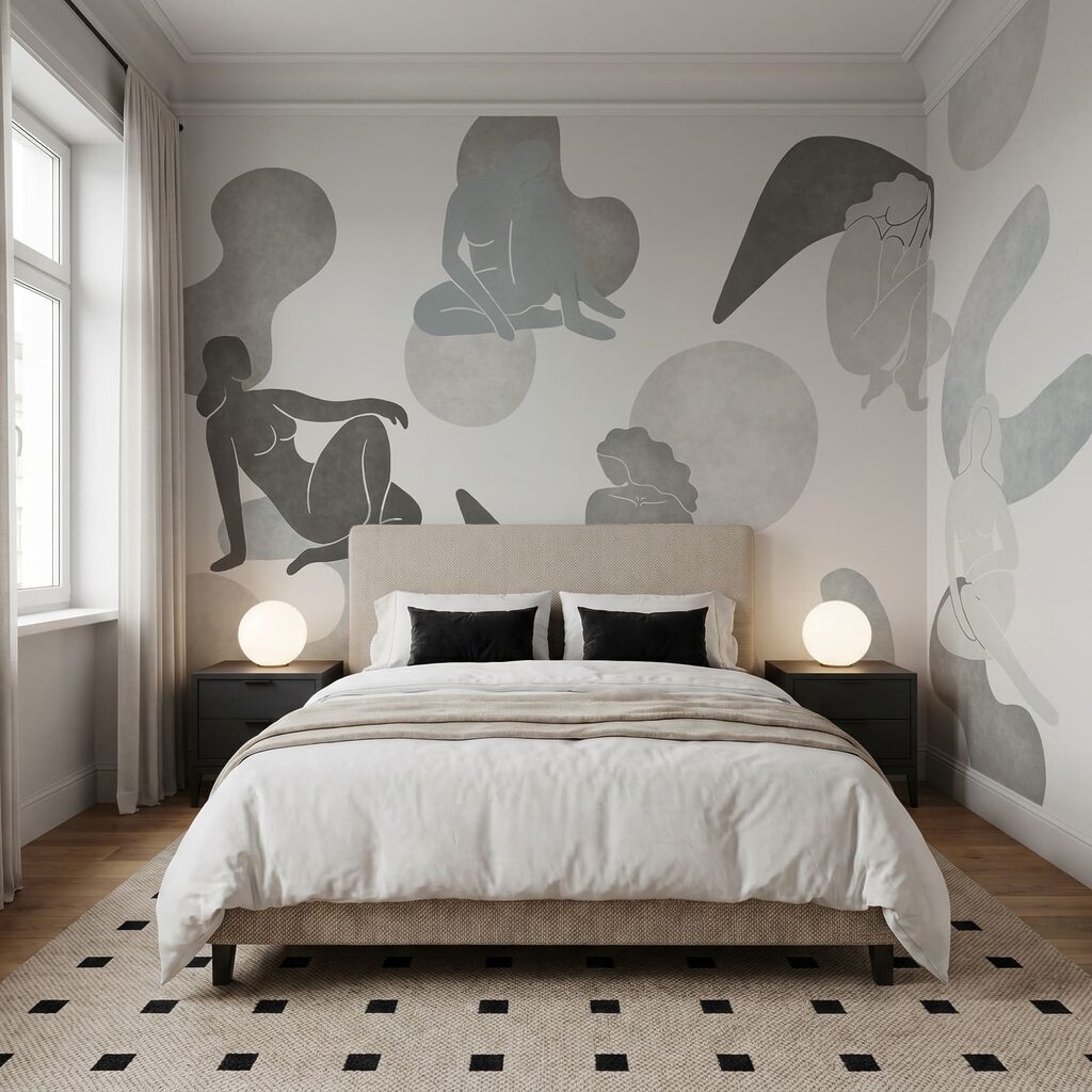 Figure tra forme sfumate — ambiente 1
