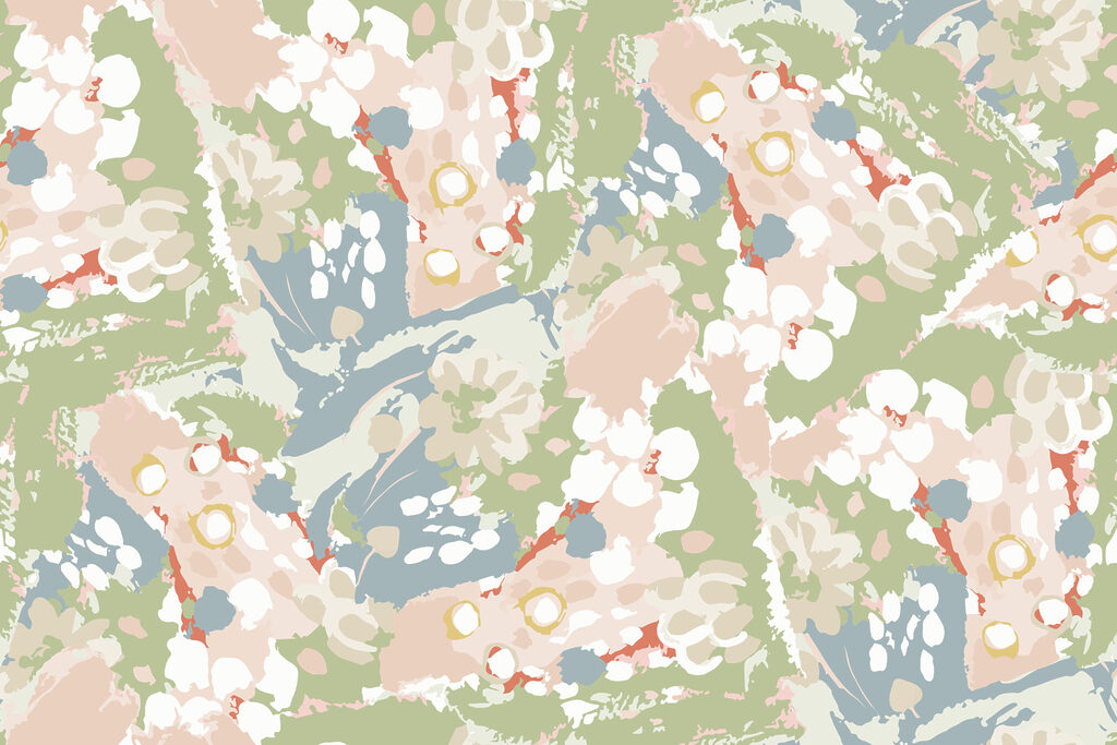 Fiori a macchie morbide — design completo