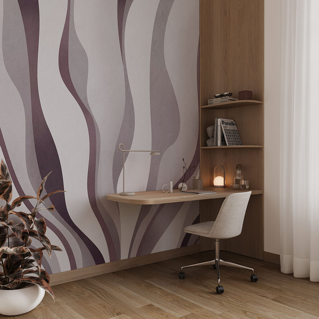 Steli ondulate in malva — ambiente 2