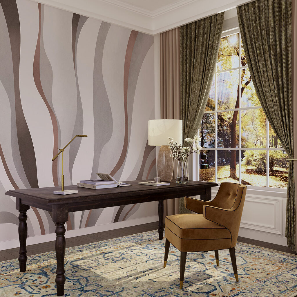 Steli ondulate in malva — ambiente 2