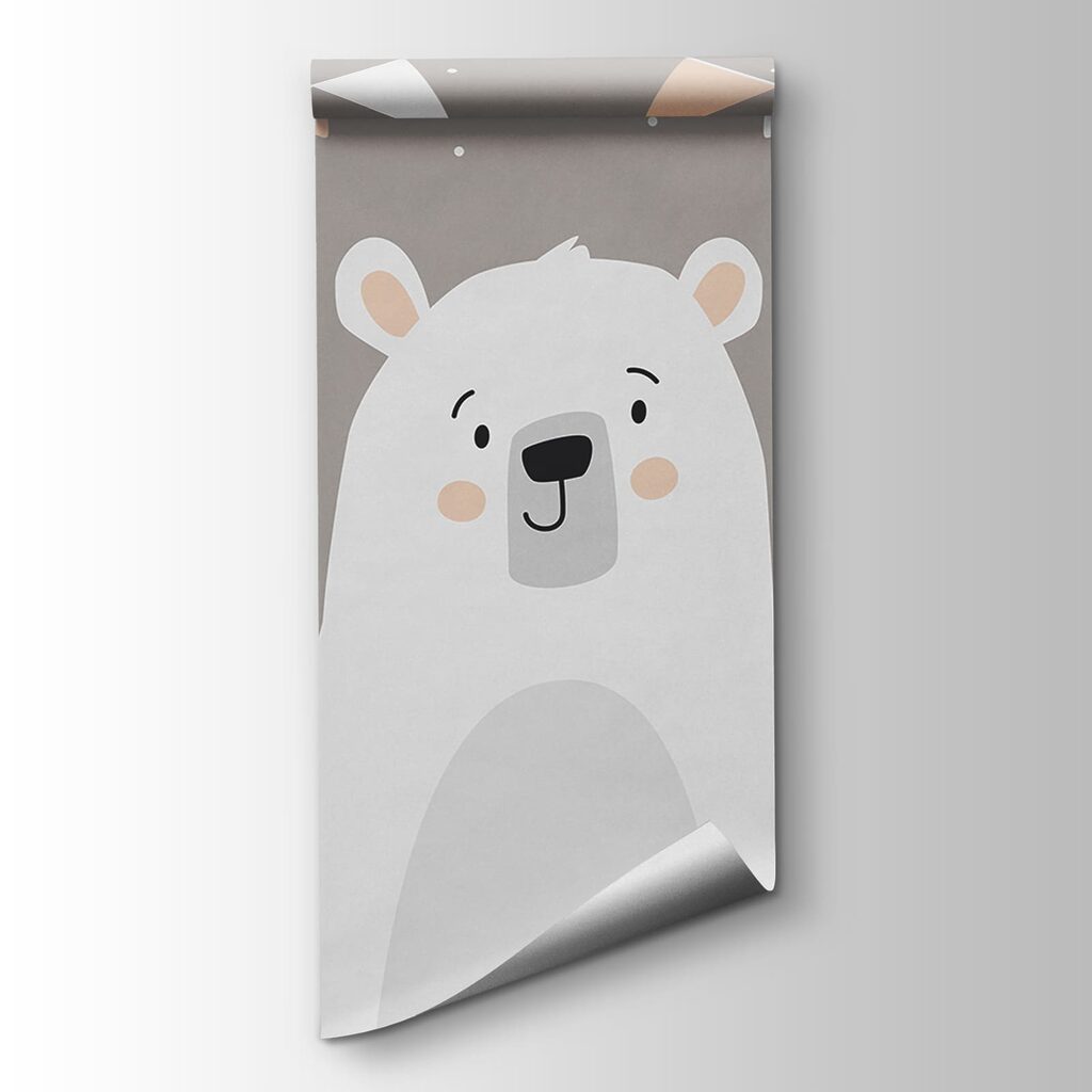Orso bianco con bandierine — vista del prodotto