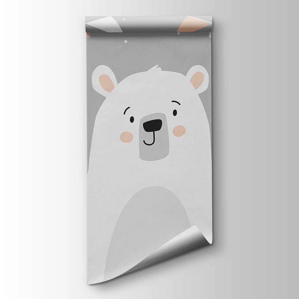 Orso bianco con bandierine — vista del prodotto