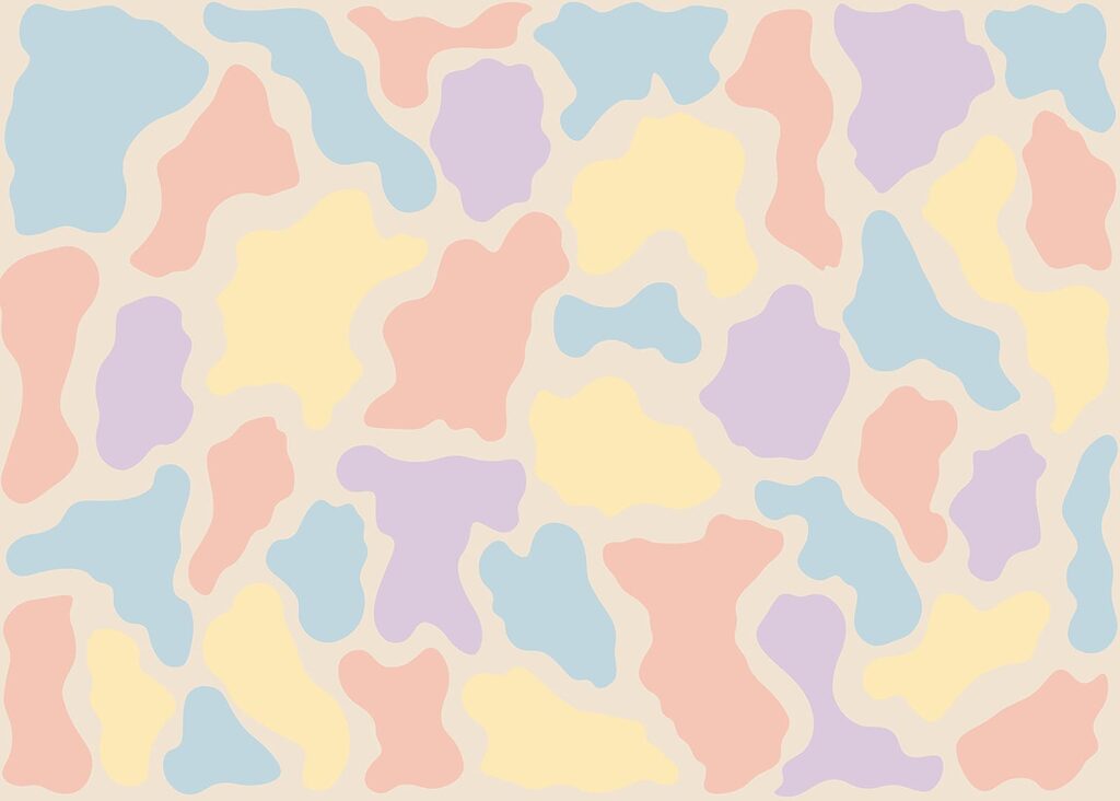 Macchie pastello fluide — design completo