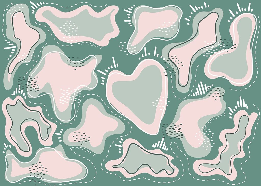 Forme con bordi punteggiati — design completo