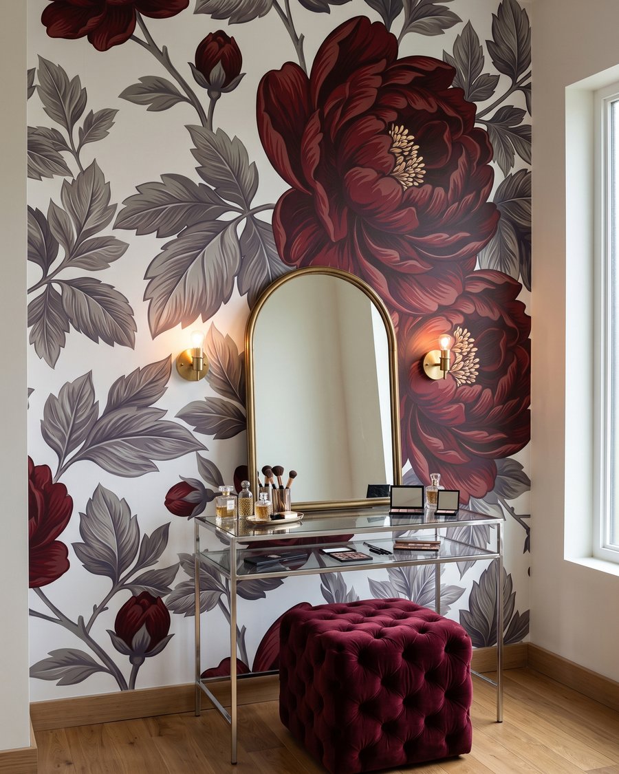 Fioritura rosso scuro — ambiente 2