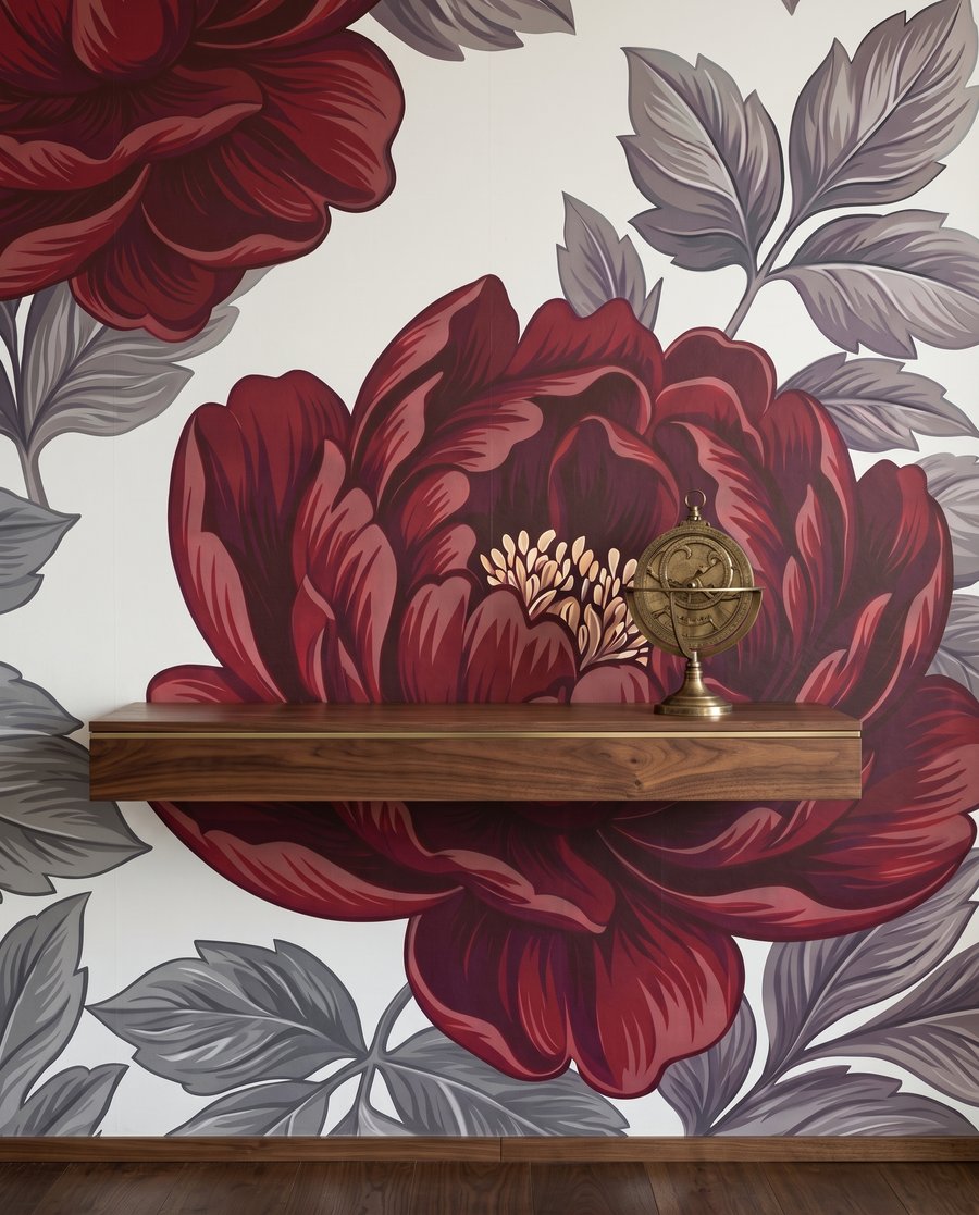 Fioritura rosso scuro — dettaglio