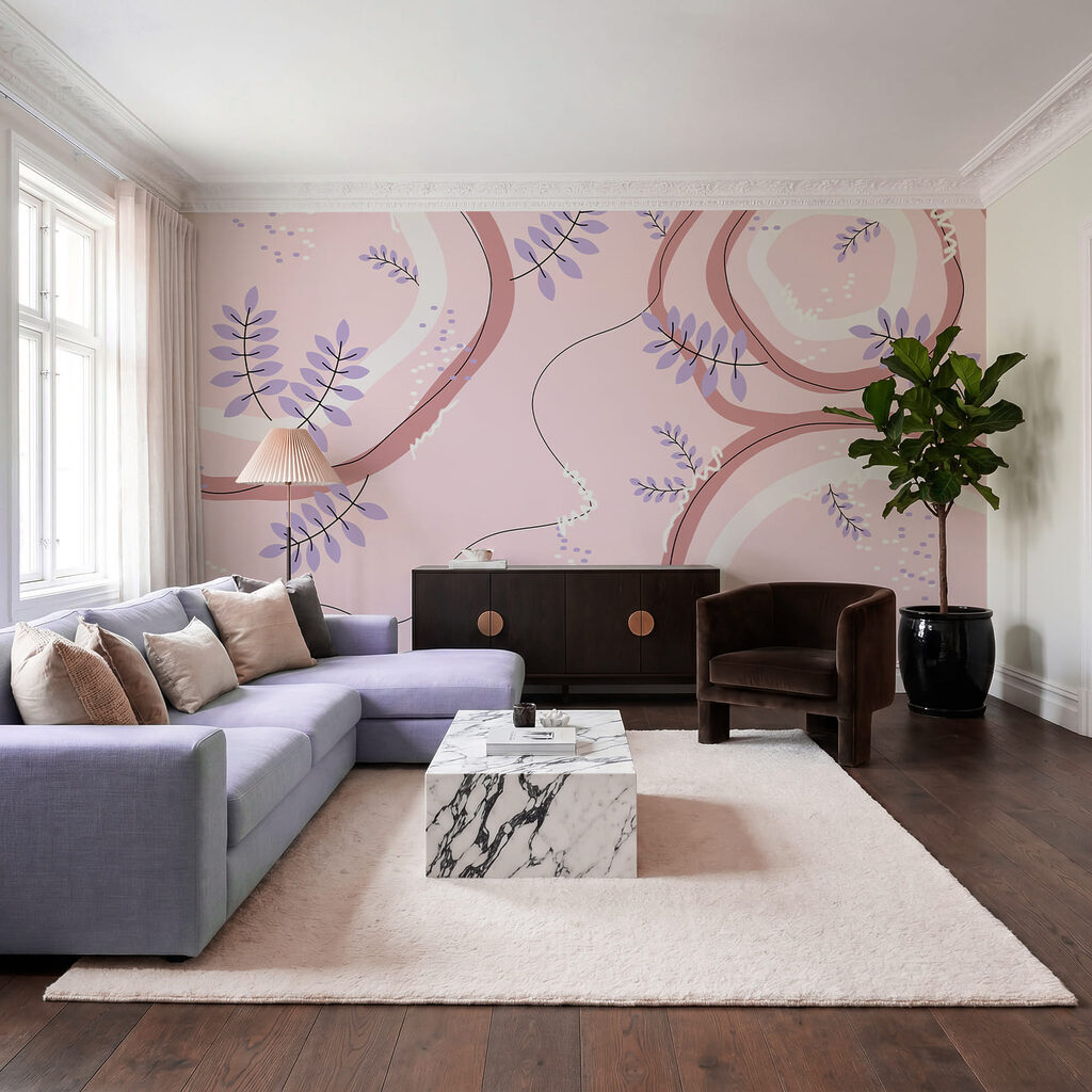 Foglie tra pennellate ampie — ambiente 2