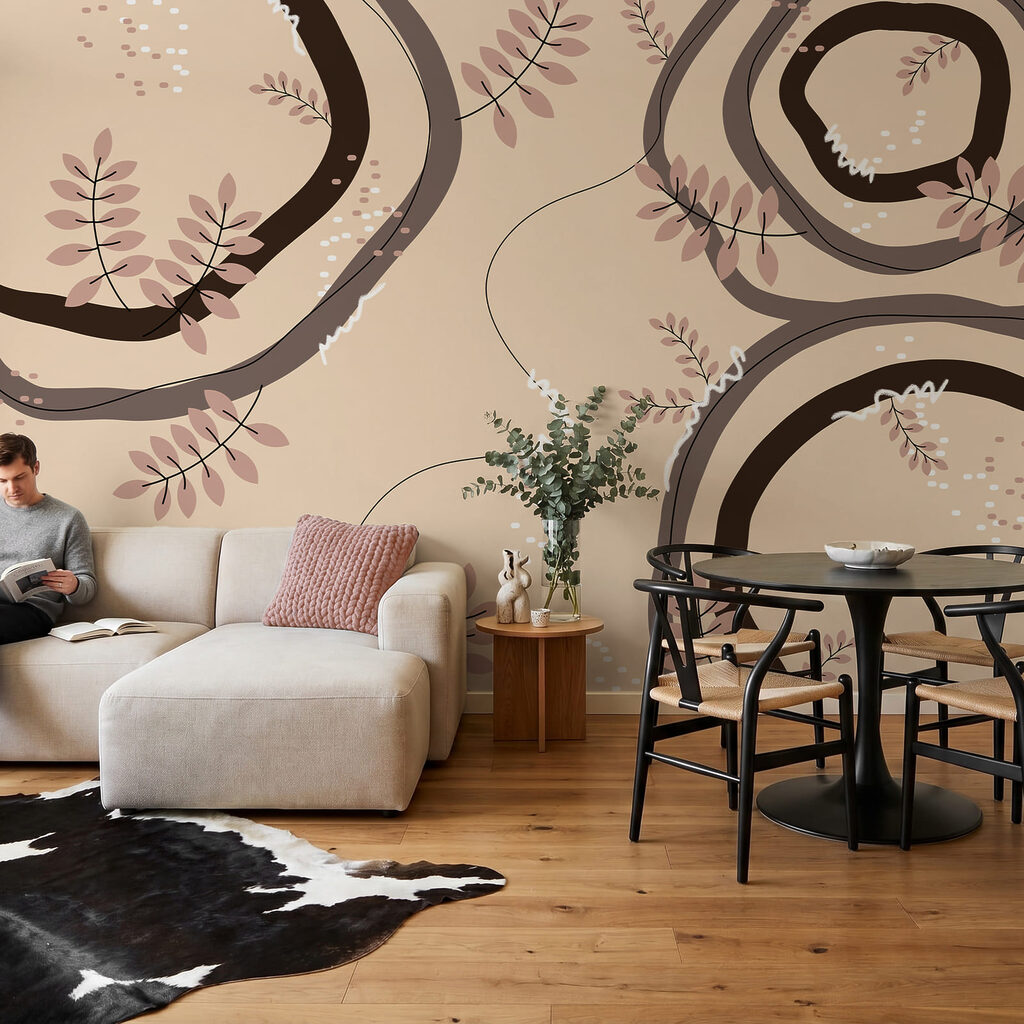 Foglie tra pennellate ampie — ambiente 2