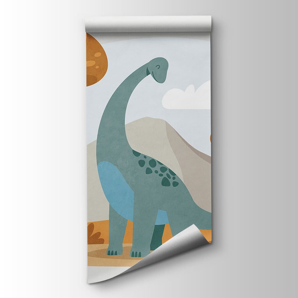 Dinosauro tra gli alberi — vista del prodotto