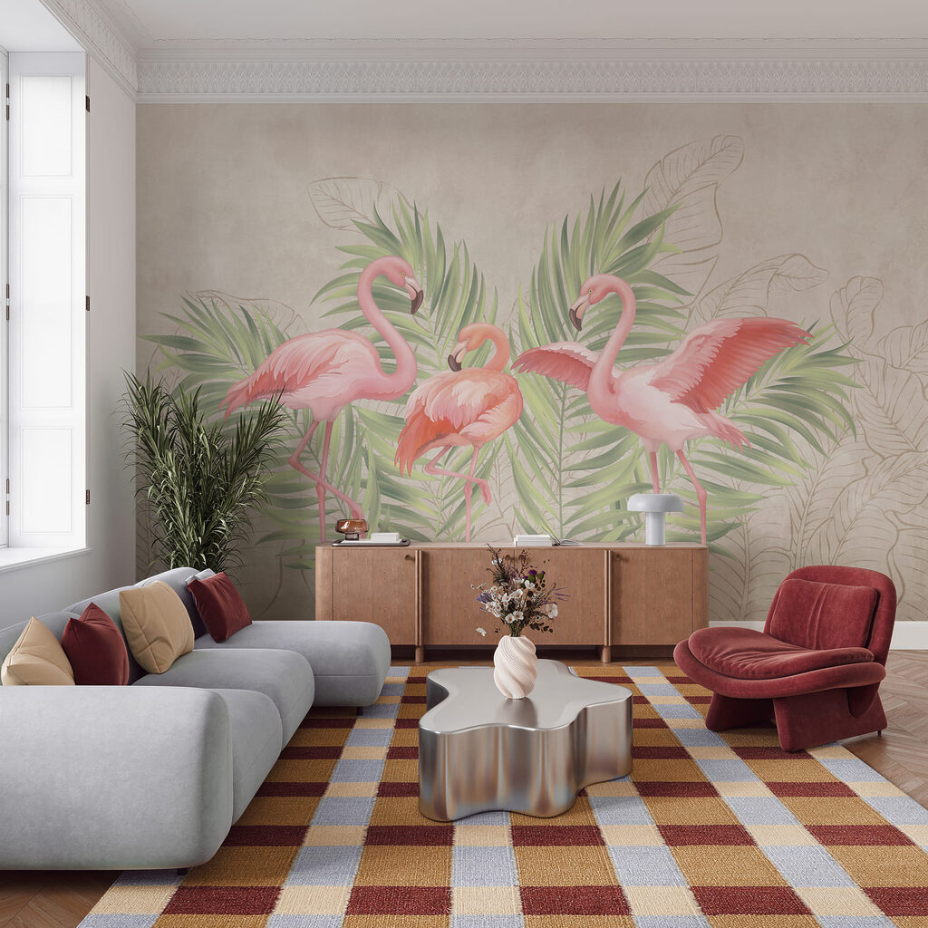 Fenicotteri tra le palme — ambiente 2