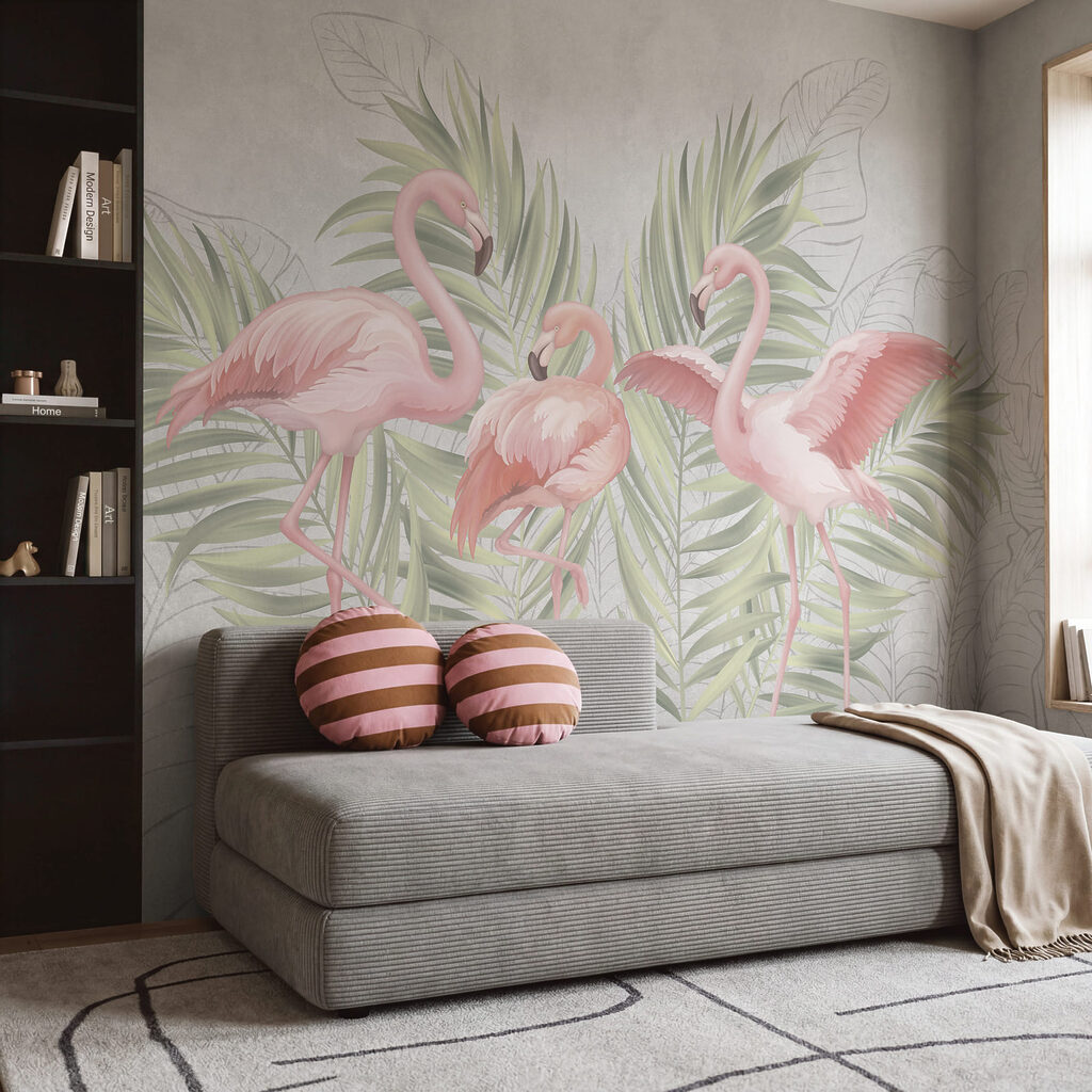 Fenicotteri tra le palme — ambiente 2