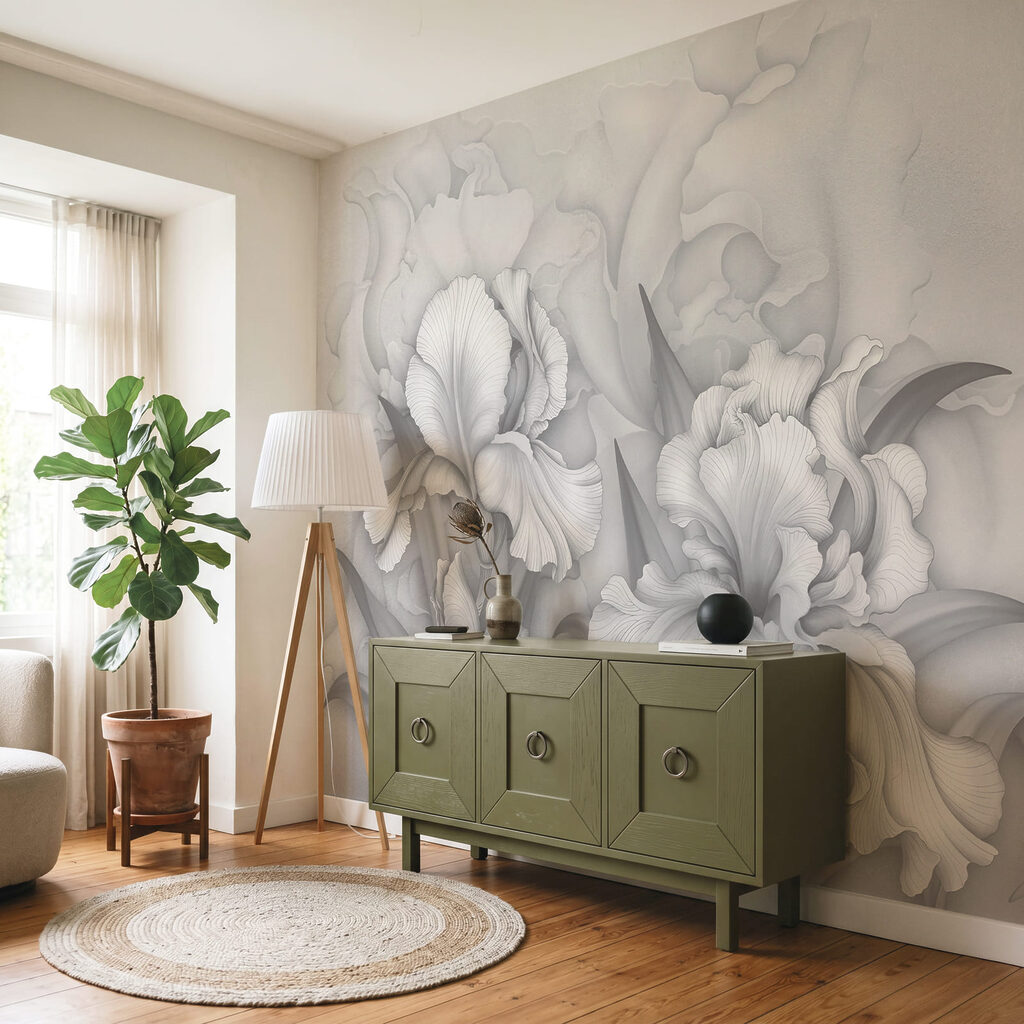 Iris su sfondo chiaro — ambiente 2