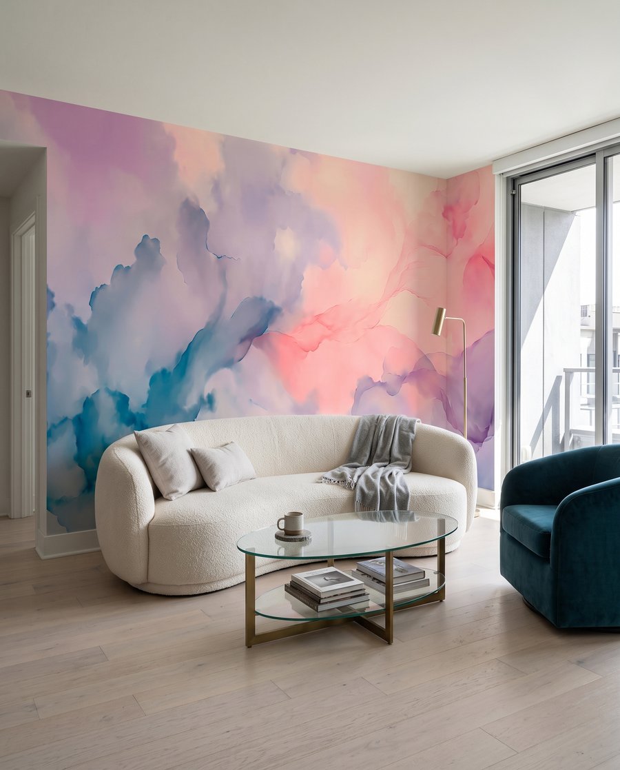 Nuvole sfumate color lavanda — ambiente 4