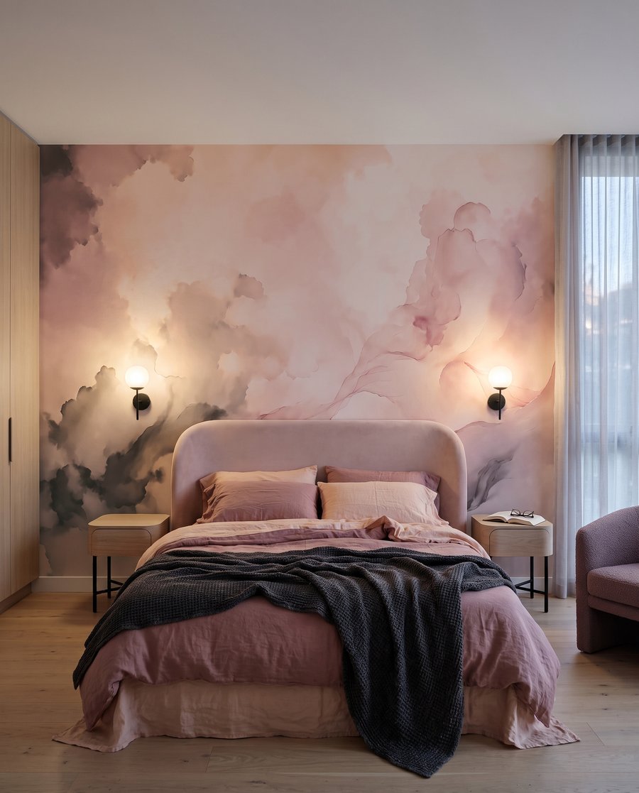 Nuvole sfumate color lavanda — ambiente 2