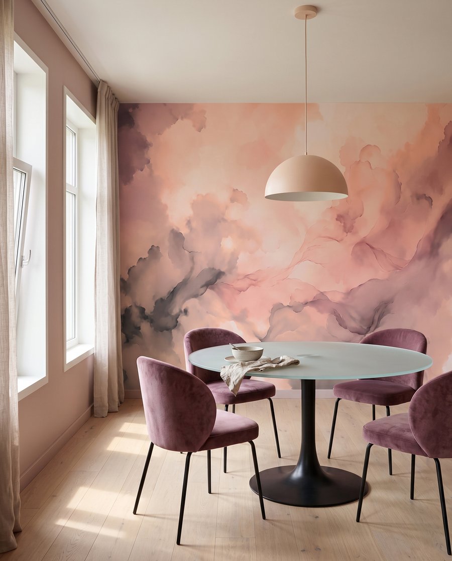 Nuvole sfumate color lavanda — ambiente 4
