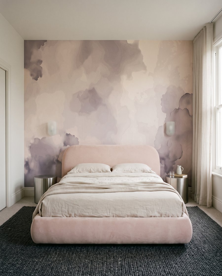 Nuvole sfumate color lavanda — ambiente 2