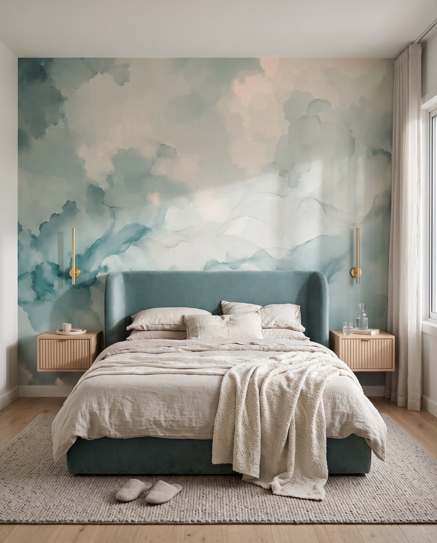 Nuvole sfumate color lavanda — ambiente 2