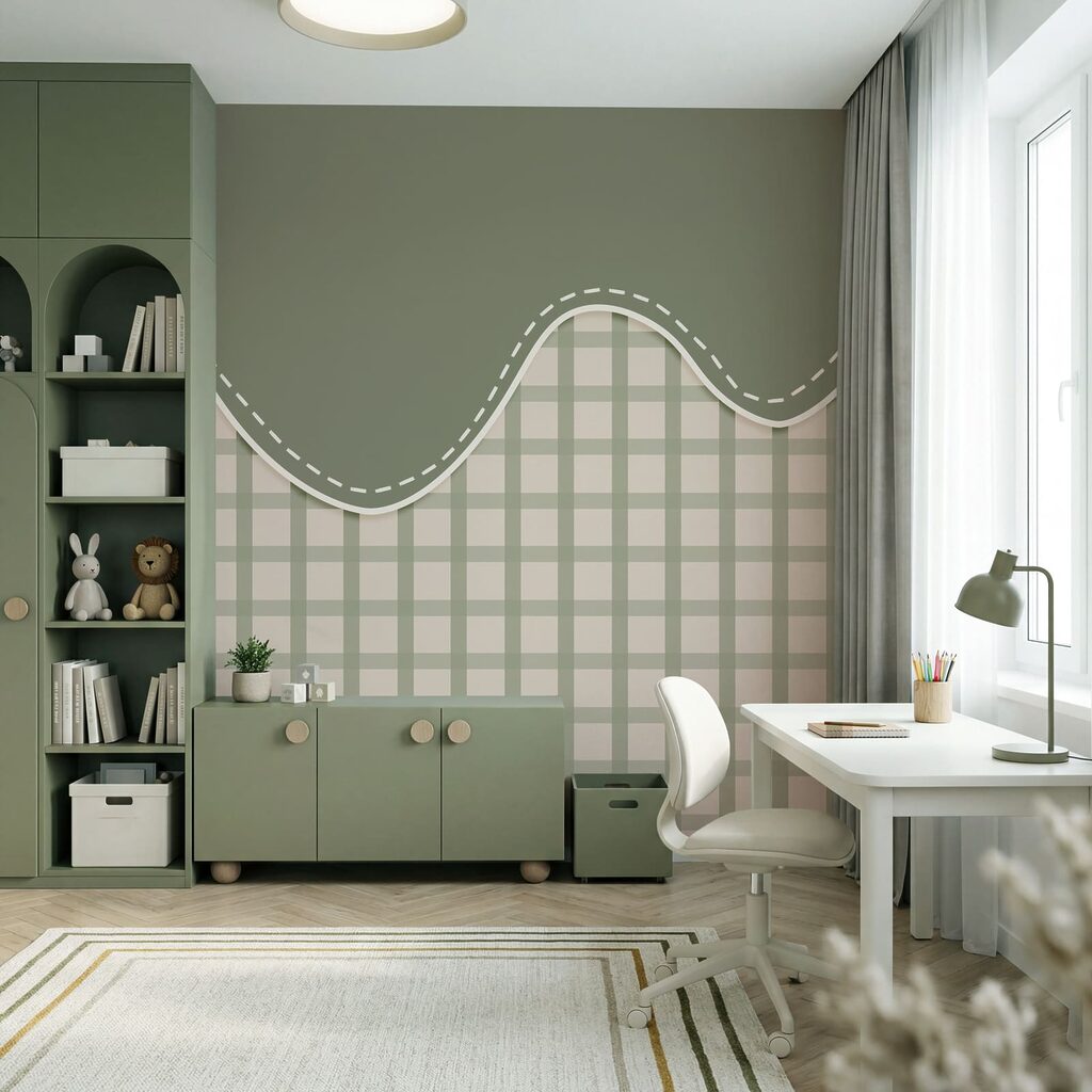 Bordo ondulato e quadretti — ambiente 1