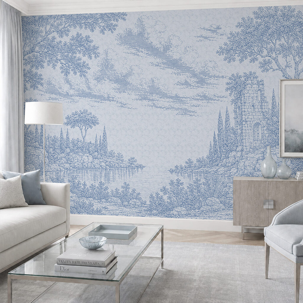 Paesaggio in disegno blu — ambiente 2