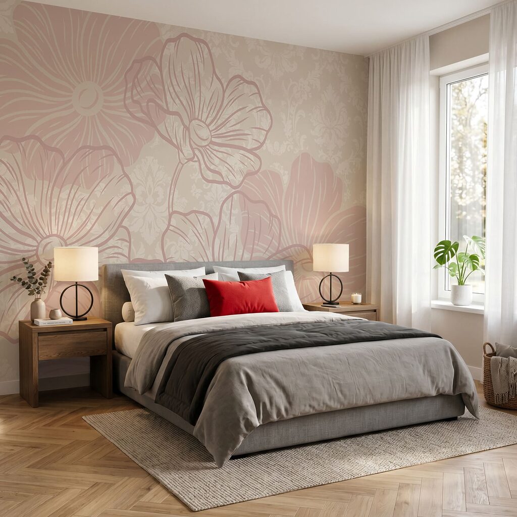 Fiori rosa intrecciati — ambiente 1