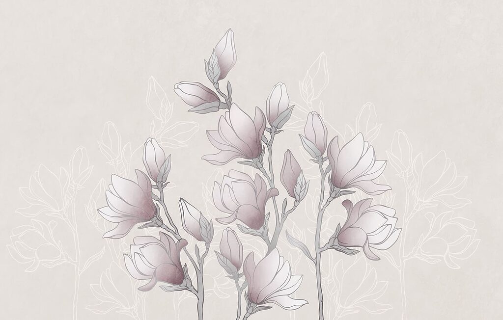 Rami di magnolia — design completo