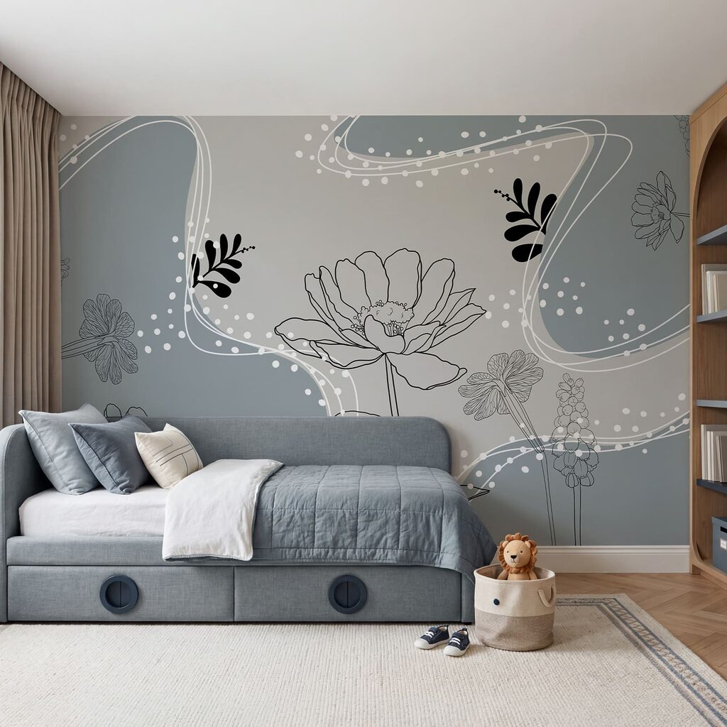 Fiori tra onde punteggiate — ambiente 3
