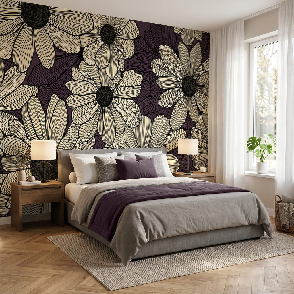 Fiori con tratteggi — ambiente 1