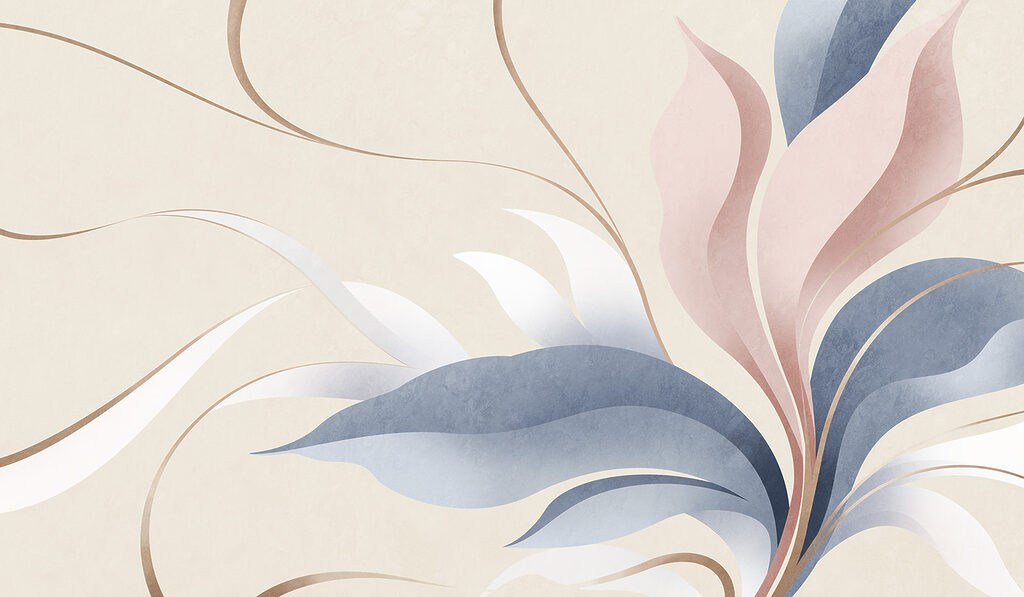 Foglie con linee sinuose — design completo