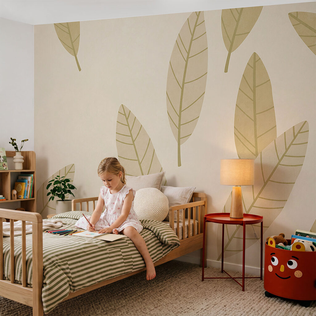 Foglie sparse e leggere in un ambiente