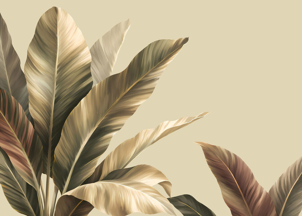 Grandi foglie striate — design completo