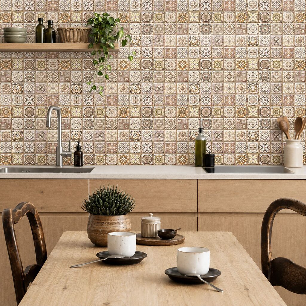 Mosaico di piccoli motivi in un ambiente
