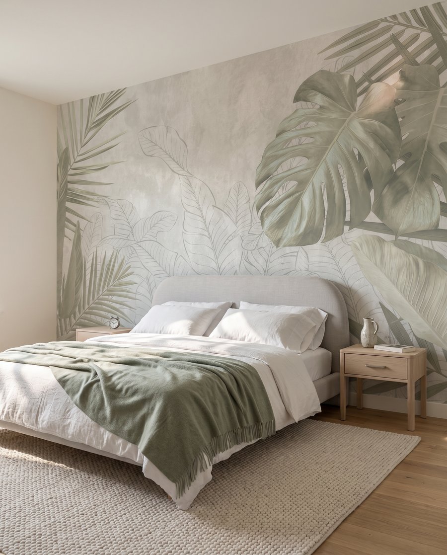 Foglie tropicali disegnate — ambiente 3