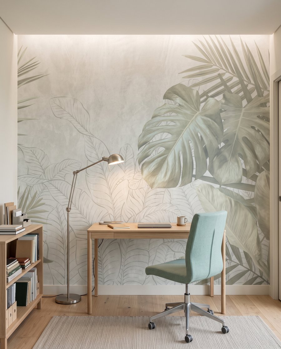 Foglie tropicali disegnate — ambiente 6
