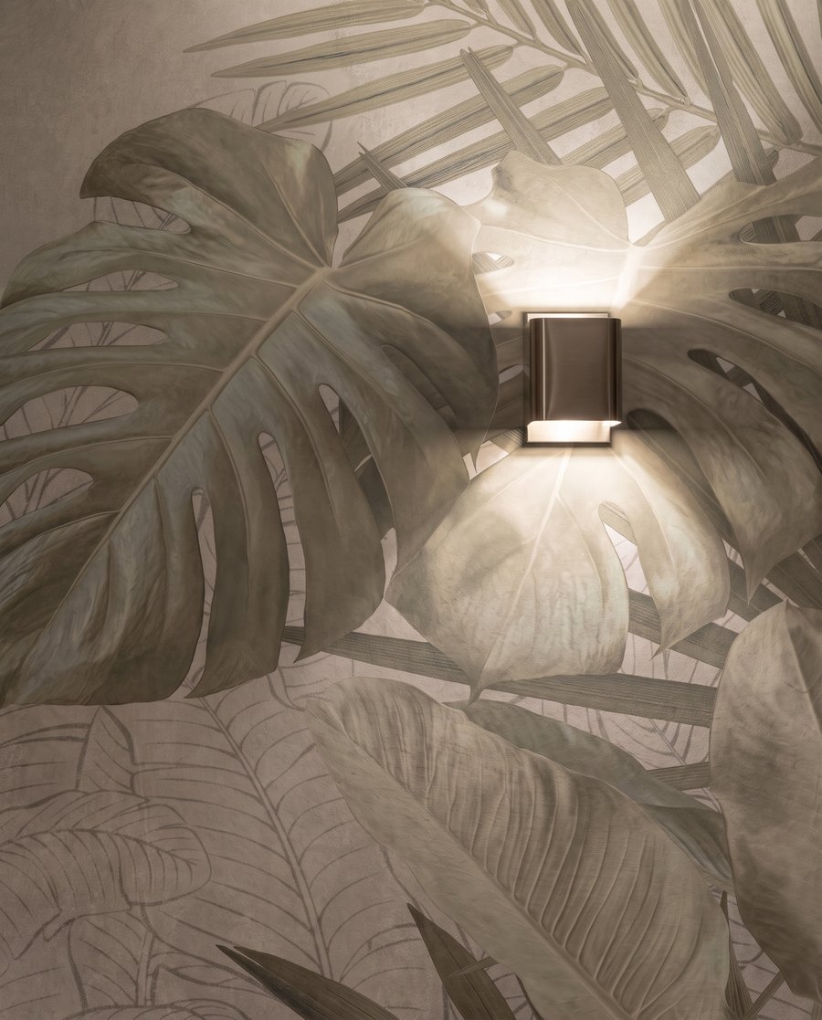 Foglie tropicali disegnate — dettaglio