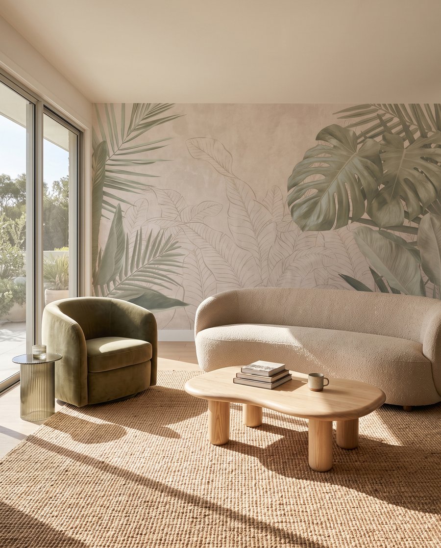 Foglie tropicali disegnate — ambiente 2