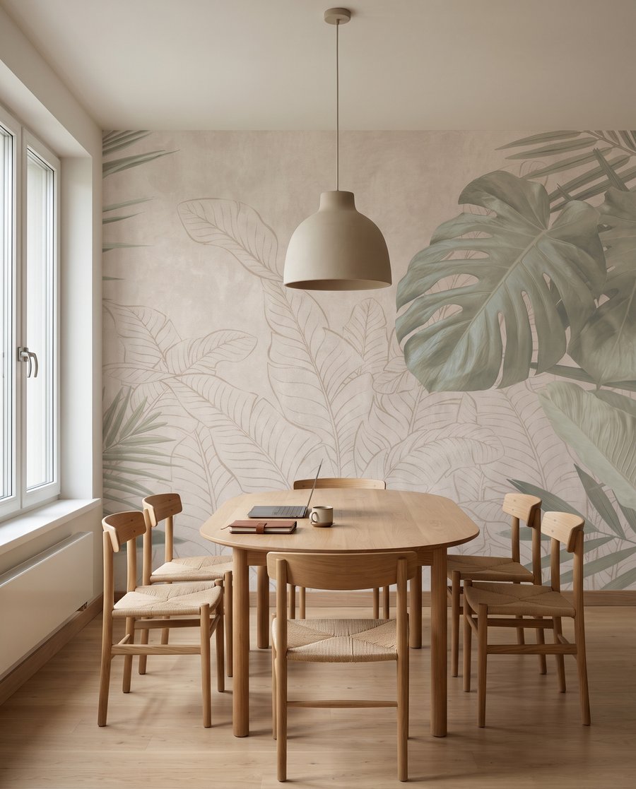 Foglie tropicali disegnate — ambiente 5