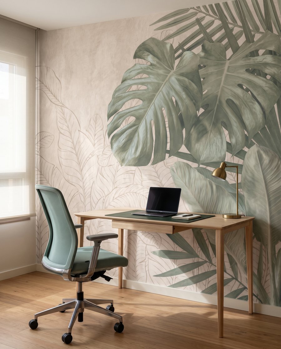 Foglie tropicali disegnate — ambiente 6