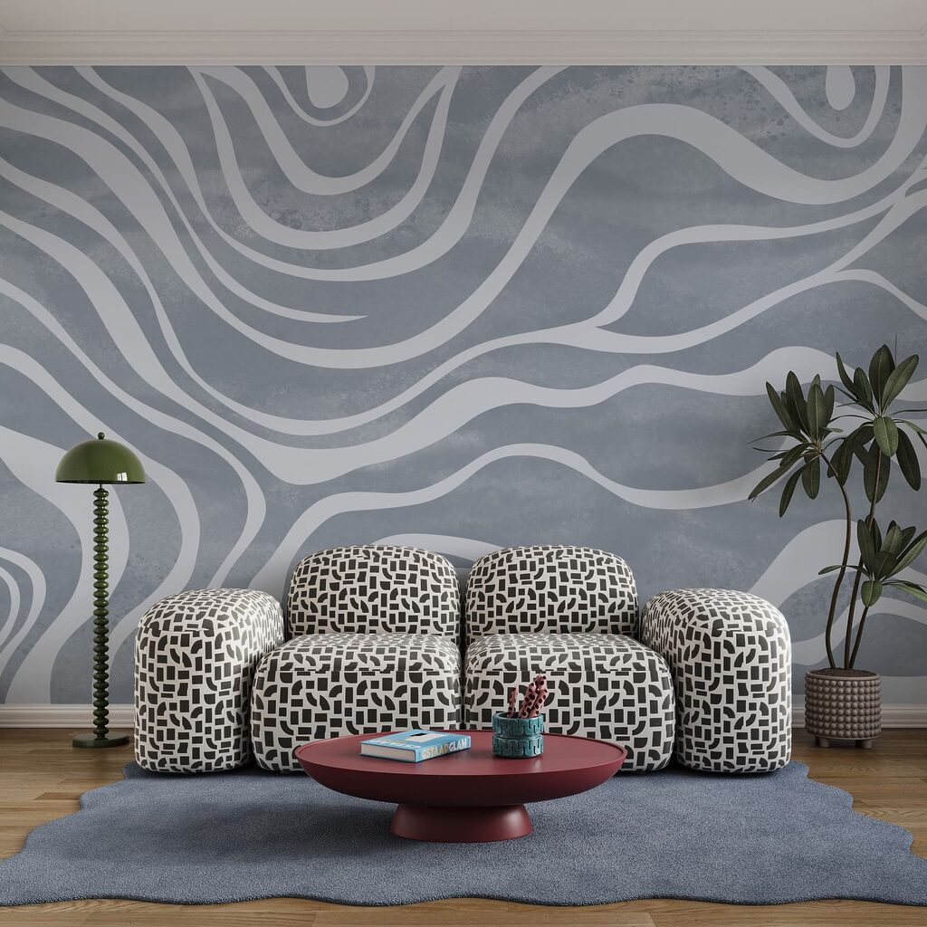 Fasce bianche ondulate — ambiente 2