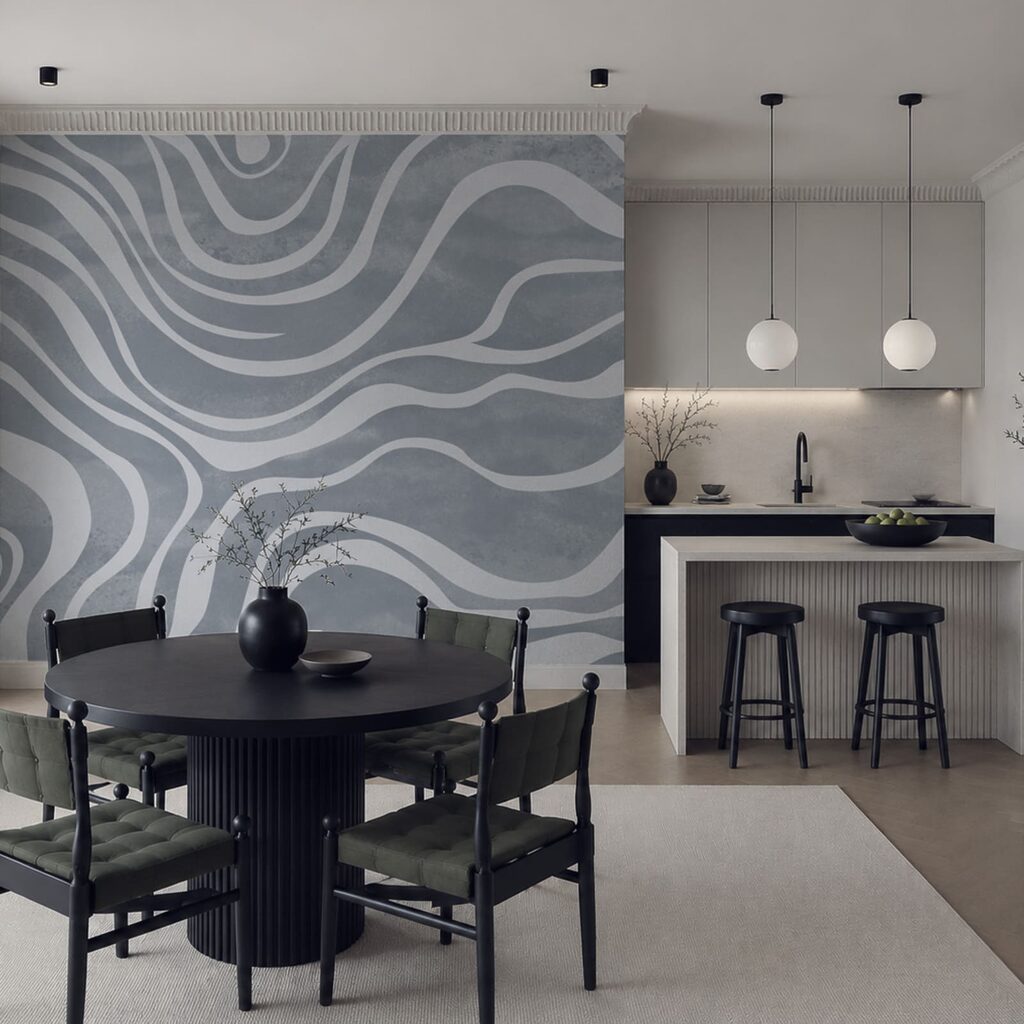 Fasce bianche ondulate — ambiente 3