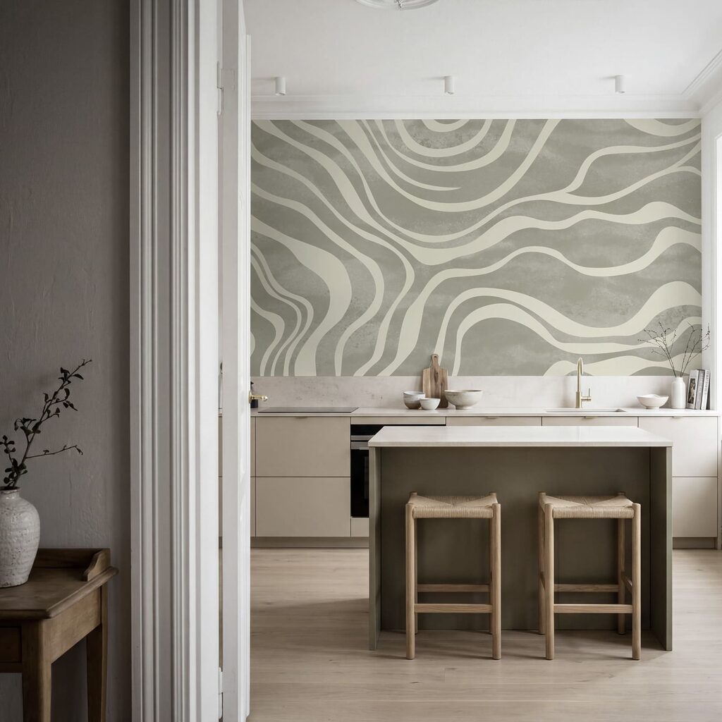 Fasce bianche ondulate — ambiente 3