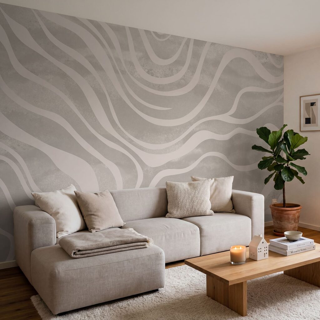 Fasce bianche ondulate — ambiente 3